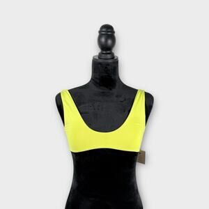 Free People x Toast Signature Scoop Bikini Top Size XS‎ Daiquiri Yellow Green